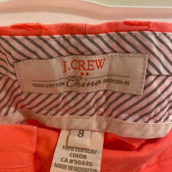 J. Crew Orange Chino Shorts - Picture 2 of 2